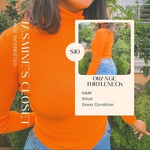 Bright Orange Turtleneck